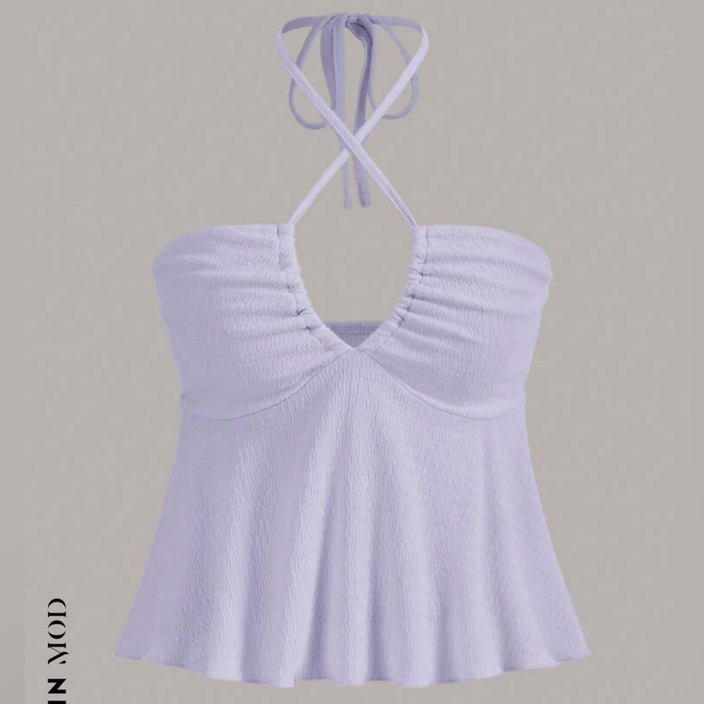 purple halter top